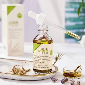 100 % natürliches Bio-Haarbehandlungsöl mit ayurvedischen Kräutern für schwarze Frauen