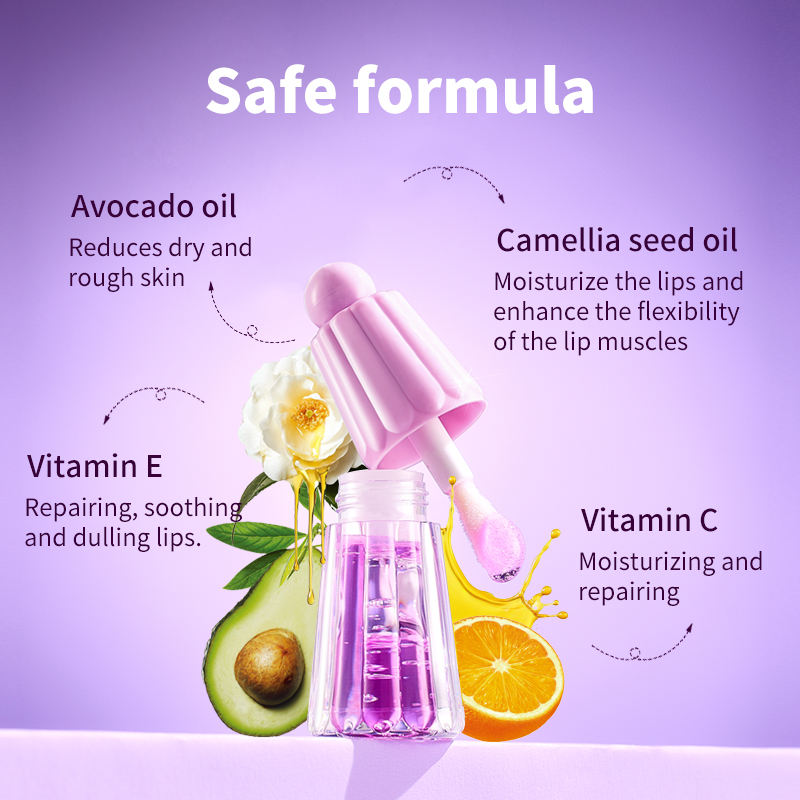 Kundenspezifisches Bio-Arganöl, vegane Peptide, feuchtigkeitsspendendes, aufhellendes, feuchtigkeitsspendendes Private-Label-Reparatur-Lippenpflege-Lippenöl