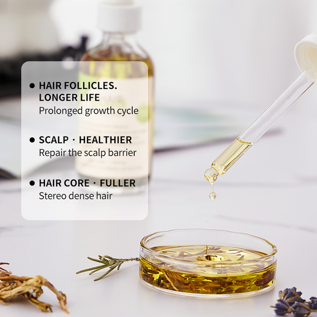 Syulli Kräuter-Haarwachstumselixier mit Rosmarin und Pfefferminze | 8 Pflanzenextrakte | Kopfhautbehandlung | Großhandel und OEM