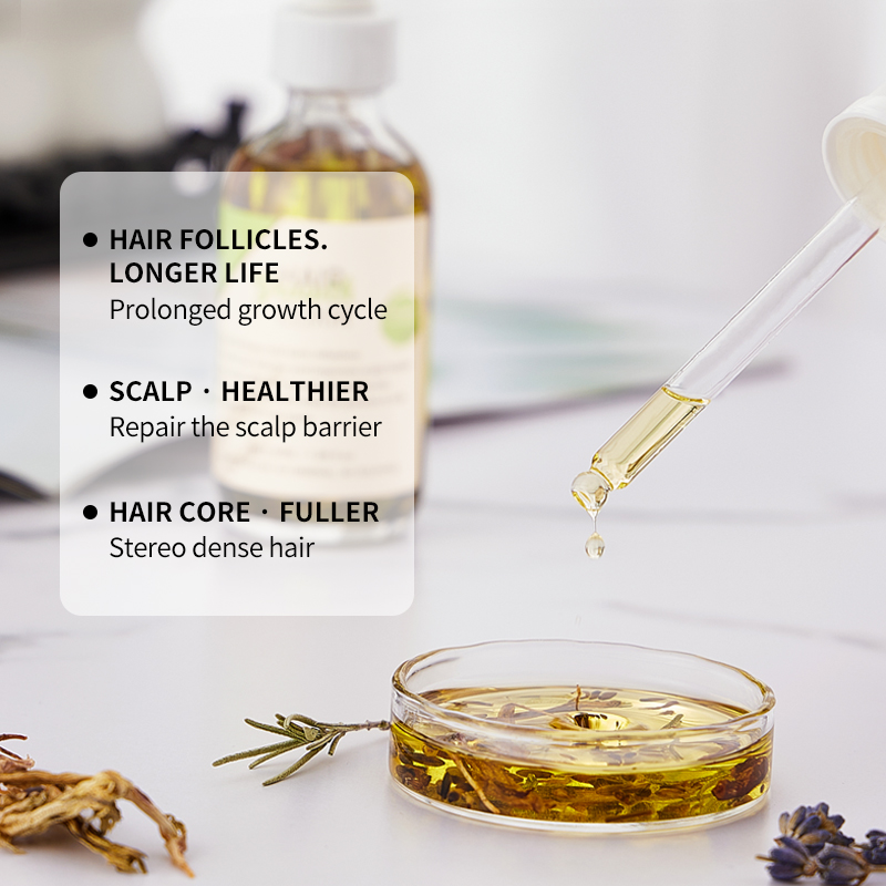 Syulli Kräuter-Haarwachstumselixier mit Rosmarin und Pfefferminze | 8 Pflanzenextrakte | Kopfhautbehandlung | Großhandel und OEM