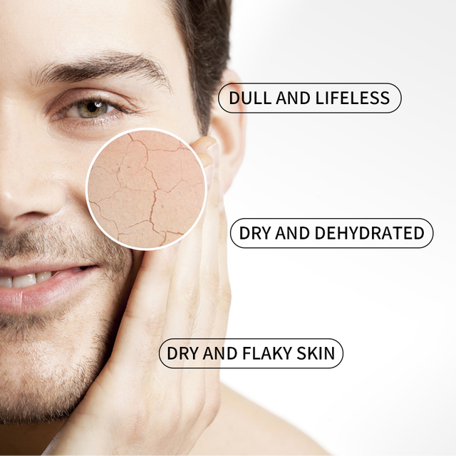 Bio-Hautpflegeset für Männer, Gesichtsreiniger mit feuchtigkeitsspendendem Peeling-Balsam zur Abwehr von Augenringen