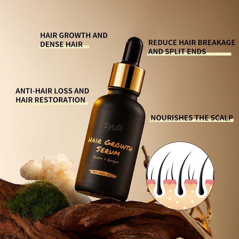 Pflanzliches Haarwachstumsserum mit Biotin und Ingwer