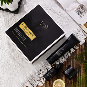 Private Label natürliche organische Anti-Aging-Produkte VC Gesichtspflegecreme Serumreiniger 3-teiliges Herren-Hautpflegeset